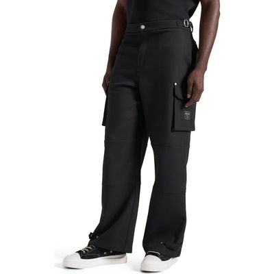 Manière De Voir Manière De Voir Mathis Twill Signature Wide Leg Cargo Trousers
