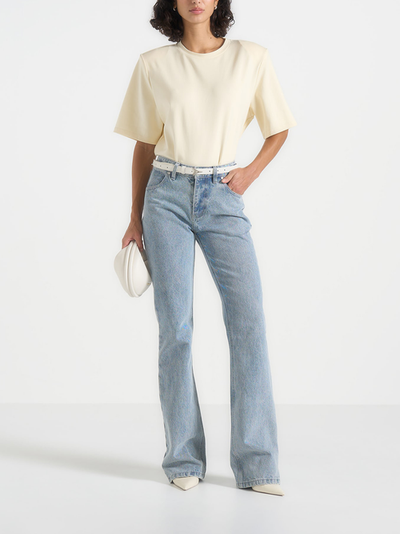 Manière De Voir Manière De Voir Mia Wide Shoulder Bodysuit T-Shirt