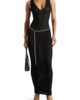 Manière De Voir Manière De Voir Myriam Pointelle Plunge Midaxi Dress With Chain - 1