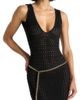 Manière De Voir Manière De Voir Myriam Pointelle Plunge Midaxi Dress With Chain - 3