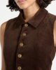 Manière De Voir Manière De Voir Nancy Corduroy Cinched Waistcoat with Point Collar - 5