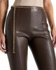 Manière De Voir Manière De Voir Ninon Leather Fit And Flare Leggings With Chain - 3