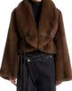 Manière De Voir Manière De Voir Nola Fur Shawl Jacket with Leather Belt - 1