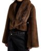 Manière De Voir Manière De Voir Nola Fur Shawl Jacket with Leather Belt - 2