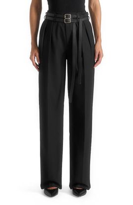 Manière De Voir Manière De Voir Pascale Tailored Twin Belt Trousers