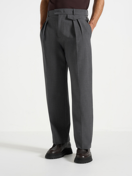 Manière De Voir Manière De Voir Pierre Straight Leg Pleat Front Trousers