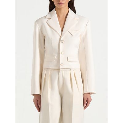 Manière De Voir Manière De Voir Prisca Structured Cropped Blazer