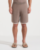 Manière De Voir Manière De Voir Regis Contrast Detail Knit Shorts - 1