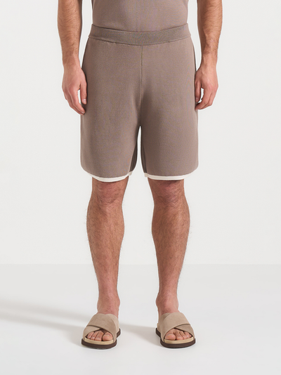 Manière De Voir Manière De Voir Regis Contrast Detail Knit Shorts