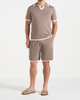 Manière De Voir Manière De Voir Regis Contrast Detail Knit Shorts - 4