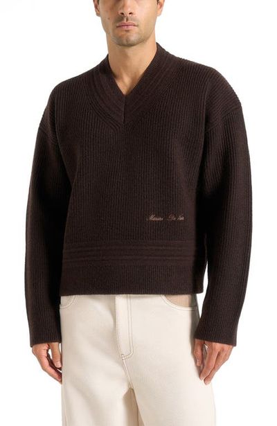 Manière De Voir Manière De Voir Remi V-Neck Signature Knit Jumper