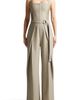 Manière De Voir Manière De Voir Sabine Tailored Pleat Jumpsuit with Belt - 1