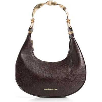 Manière De Voir Manière De Voir Sadie Sculpted Leather Crescent Bag