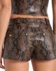 Manière De Voir Manière De Voir Samia Python Mini Shorts - 4