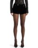 Manière De Voir Manière De Voir Samia Velvet Patent Mini Shorts - 1