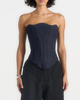 Manière De Voir Manière De Voir Scarlett Denim Lace Up Corset - 5