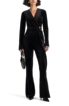 Manière De Voir Manière De Voir Solel Velour Wrap Jumpsuit