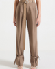 Manière De Voir Manière De Voir Suzanne Wide Leg Trousers With Belt And Tie Ankle Detail - 2