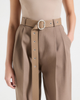 Manière De Voir Manière De Voir Suzanne Wide Leg Trousers With Belt And Tie Ankle Detail - 4