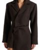 Manière De Voir Manière De Voir Sylvie Oversized Wool Asymmetric Blazer Dress - 4