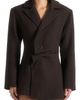 Manière De Voir Manière De Voir Sylvie Oversized Wool Asymmetric Blazer Dress - 5