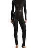 Manière De Voir Manière De Voir Tiana Pointelle Knit Long Sleeve Jumpsuit with Belt - 1