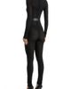 Manière De Voir Manière De Voir Tiana Pointelle Knit Long Sleeve Jumpsuit with Belt - 2