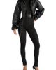 Manière De Voir Manière De Voir Tiana Pointelle Knit Long Sleeve Jumpsuit with Belt - 4