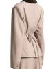 Manière De Voir Manière De Voir Wide Shoulder Tailored Blazer with Twin Belt - 2