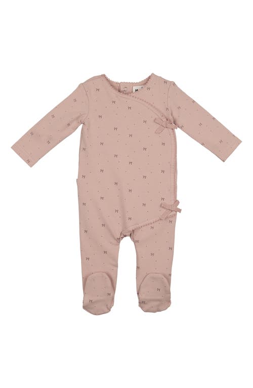 Manière Manière Bow Wrap Cotton Blend Footie