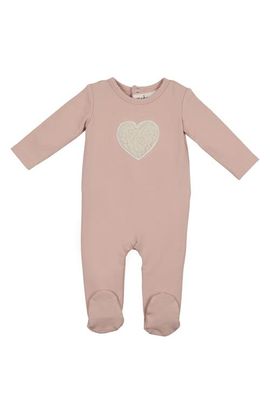 Manière Manière Heart Appliqué Footie