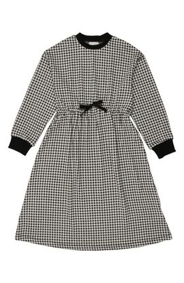 Manière Manière Kids' Gingham Long Sleeve Dress