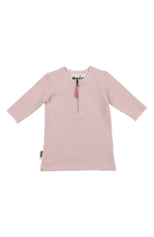 Manière Manière Kids' Microgrid Long Sleeve Zip Top