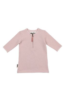 Manière Manière Kids' Microgrid Long Sleeve Zip Top