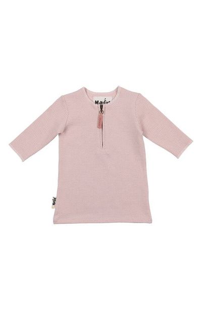 Manière Manière Kids' Microgrid Long Sleeve Zip Top