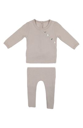 Manière Manière Kids' Waffle Knit Cotton Blend Fitted Two-Piece Pajamas