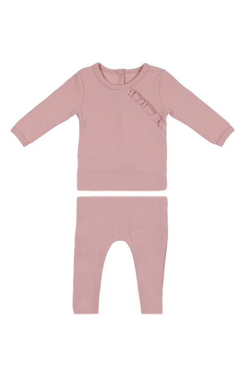 Manière Manière Kids' Waffle Knit Long Sleeve Top & Pants Set