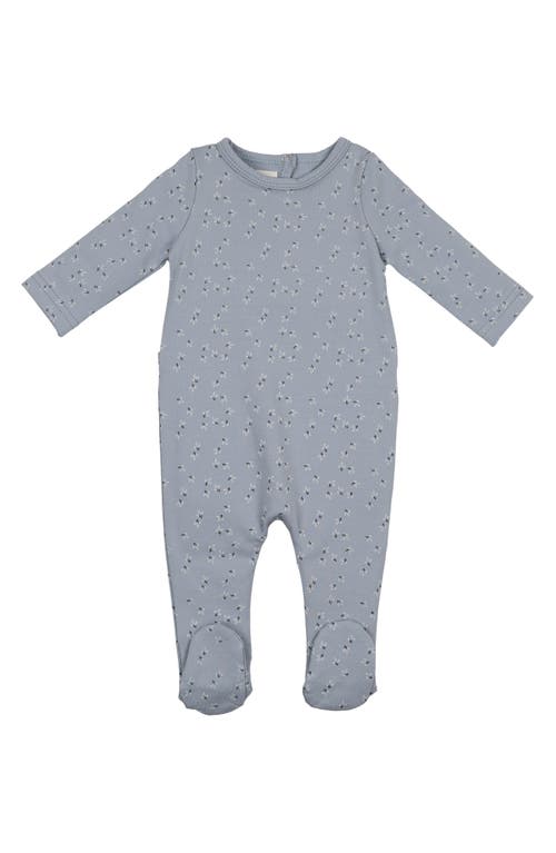 Manière Manière Printed Leaf Stretch Cotton Footie