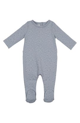 Manière Manière Printed Leaf Stretch Cotton Footie