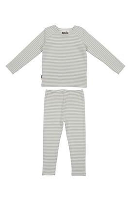 Manière Manière Stripe Stretch Cotton T-Shirt & Pants Set