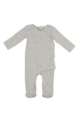 Manière Manière Velour Cotton Blend Wrap Footie