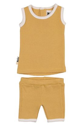 Manière Manière Waffle Knit Tank & Shorts Set