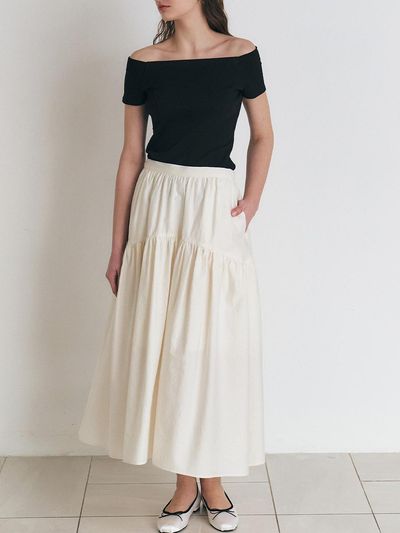 MANNON CECILE Gathered Full Skirt