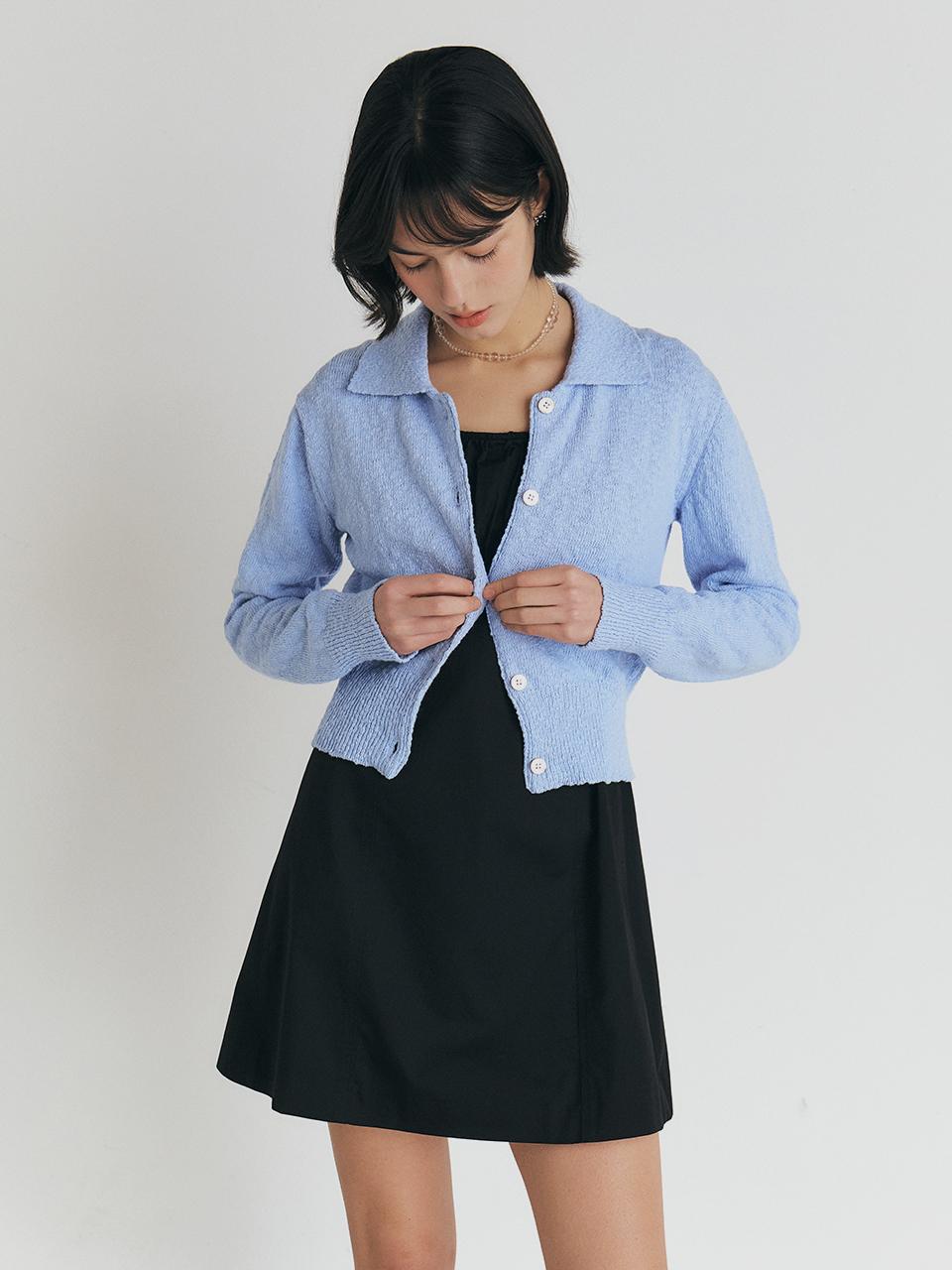 MANNON MANNON Organic Cotton Collar Knit Cardigan