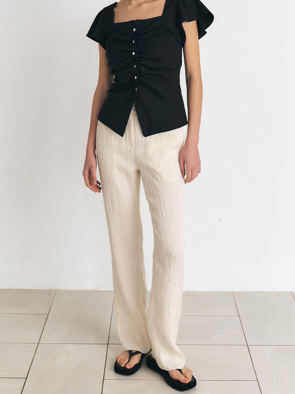MANNON MANNON Pleats Flare Long Pants