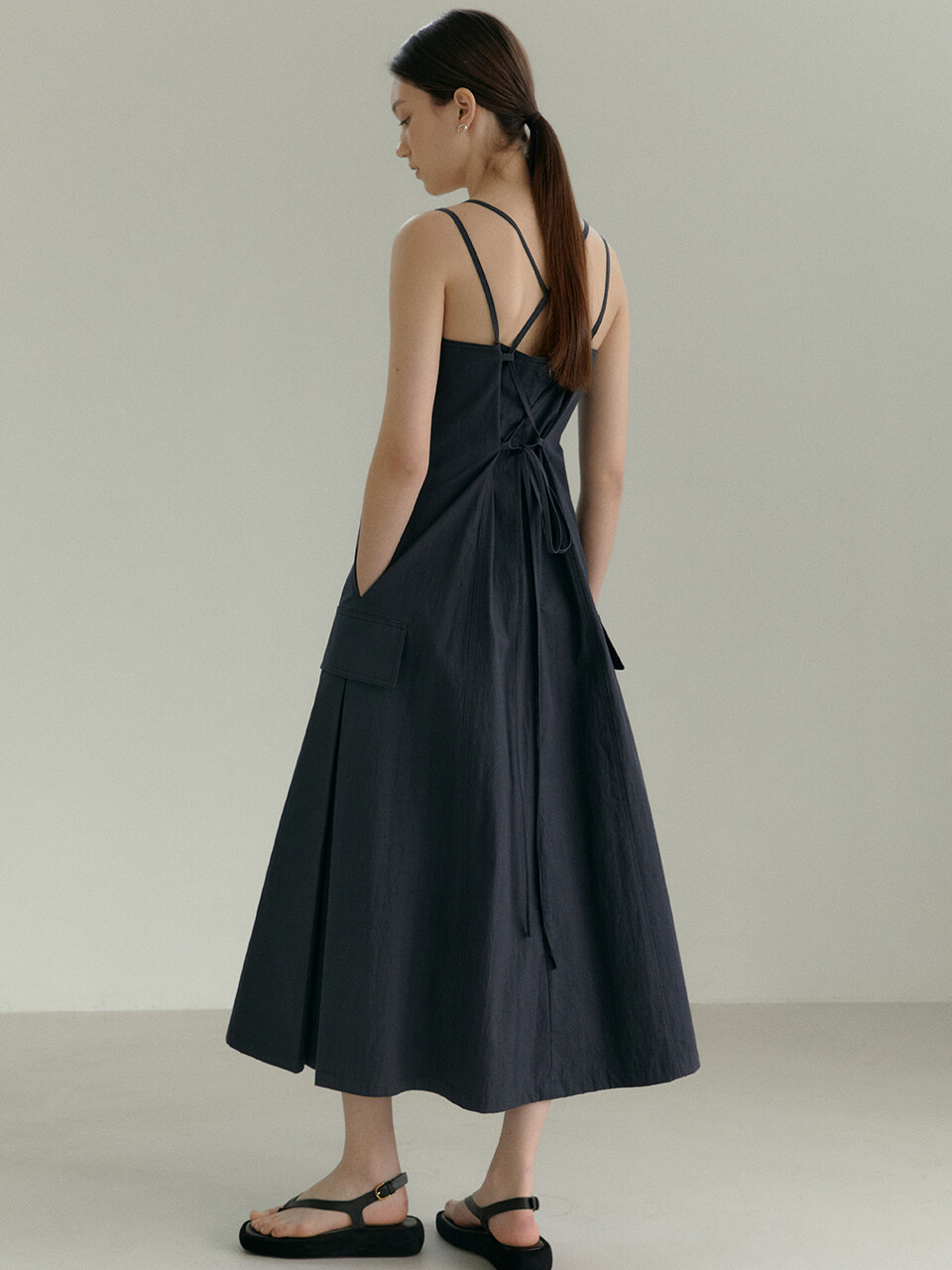 MANNON NICOLE Sleeveless Double Strap Long Dress