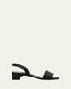 Manolo Blahnik 30mm Patobarnu Embossed Leather Sandals - 1