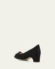 Manolo Blahnik 40mm Hangisibar Embellished Buckle Satin Pumps - 2