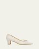Manolo Blahnik 45mm Martebal Satin Ballerina Pumps - 1