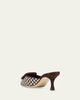 Manolo Blahnik 50mm Maysalebi Houndstooth Mule Pumps - 2